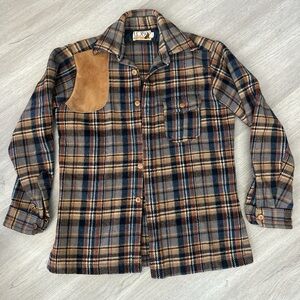 Vintage Pendleton Lobo Plaid Wool Shirt in Blue and Brown